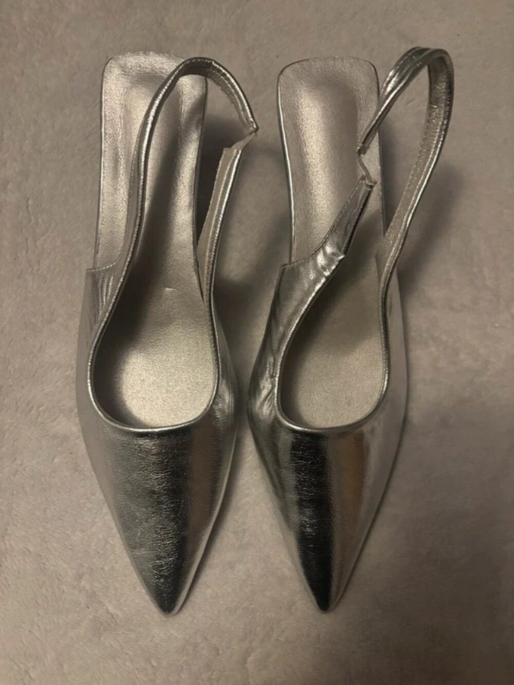 SHEIN Sliver pointy heels
